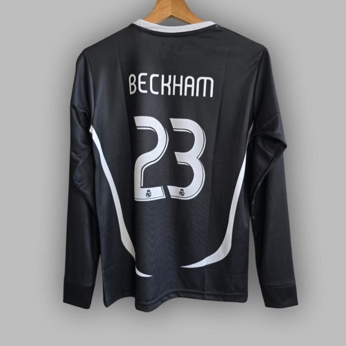 REAL MADRID BECKHAM JERSEY BLACK FULL (3)